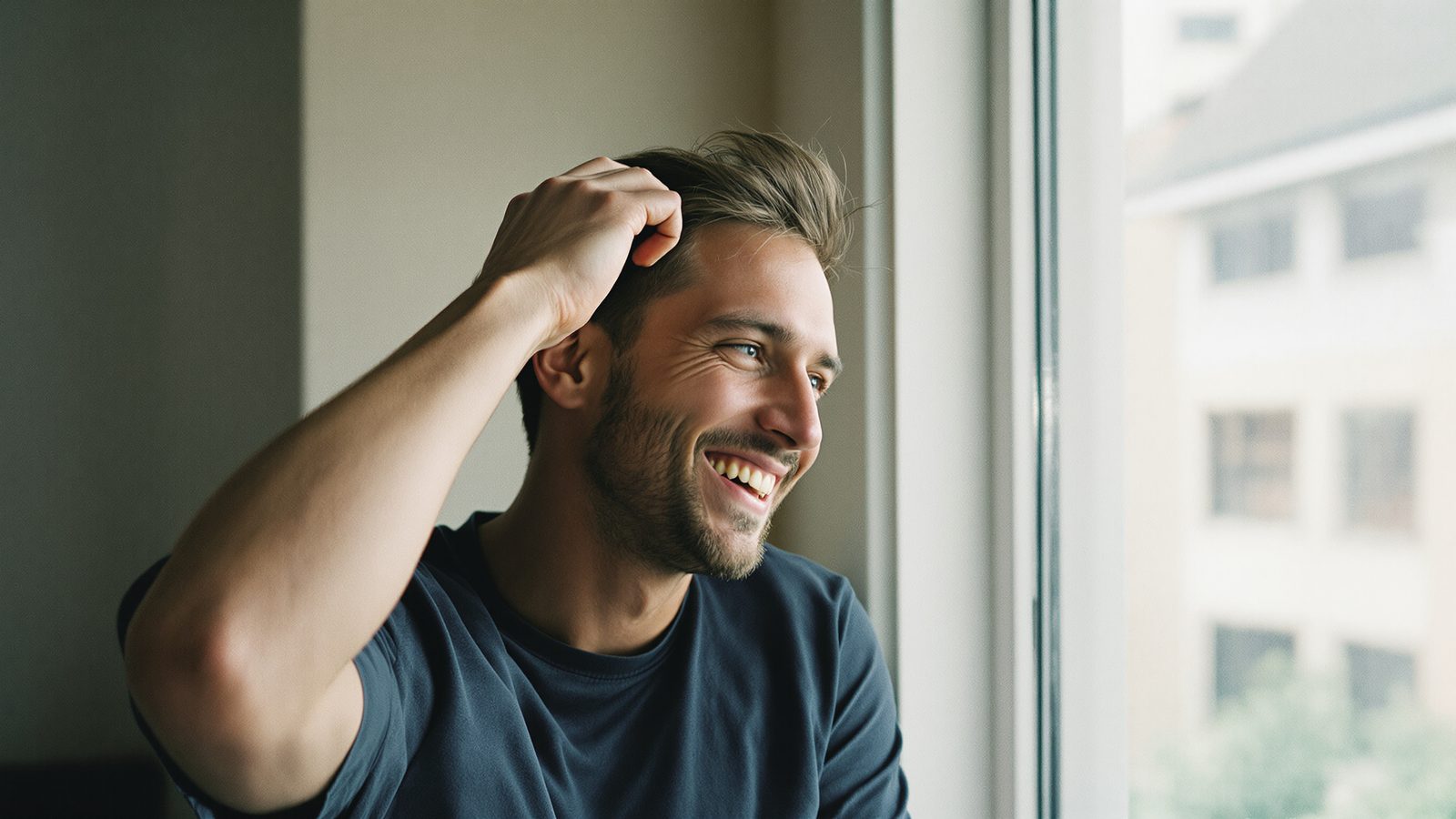 Illustration representing a personalised hair-care plan and healthy scalp